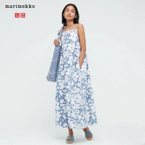 MARIMEKKO x UNIQLO Denim Camisole Dress - Light Blue - Sz XS - Picture 2 of 16
